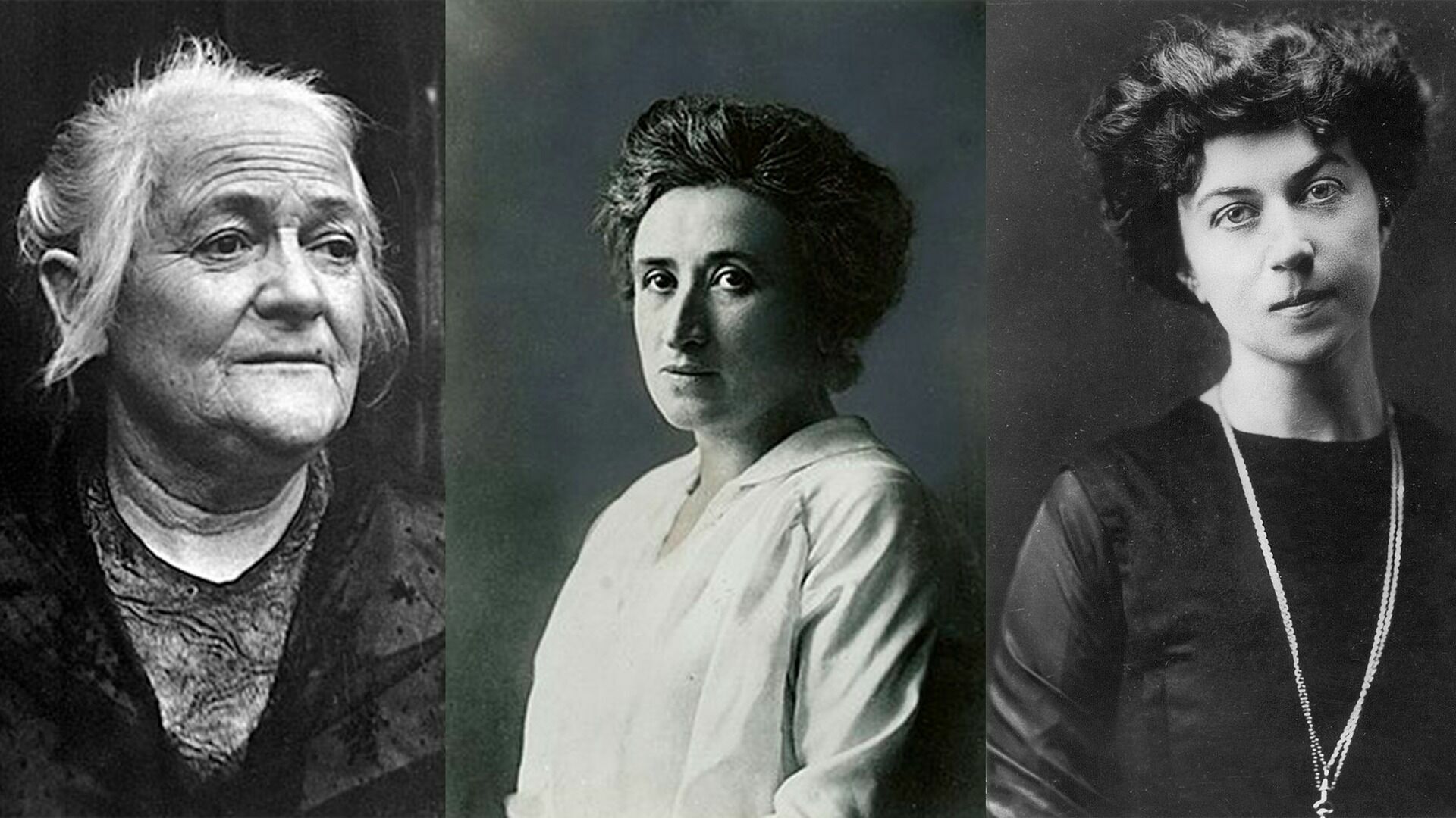 Клара Цеткин, Роза Люксембург и Александра Коллонтай.