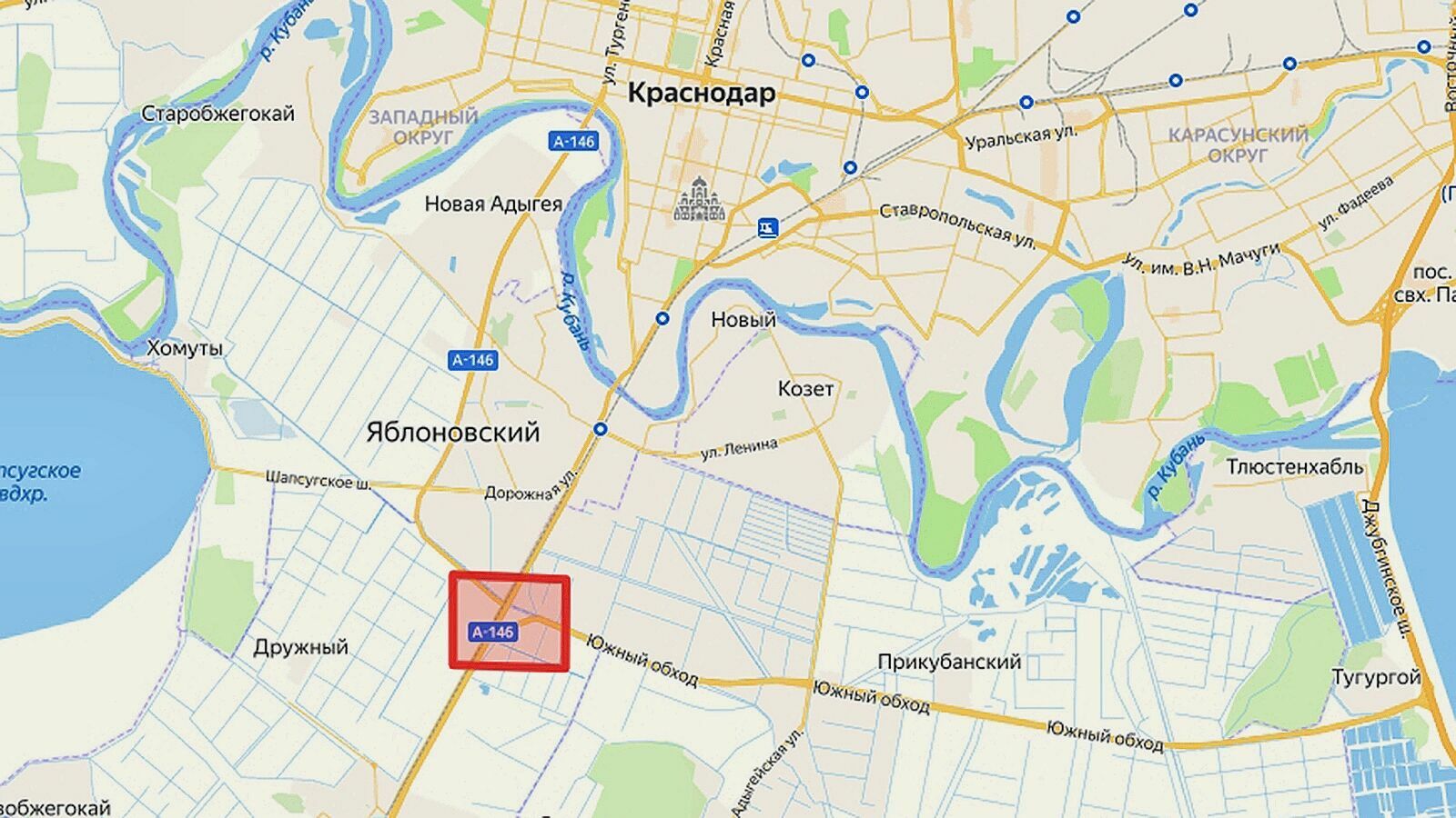 Новая развязка появится в районе Яблоновского и Южного обхода Краснодара